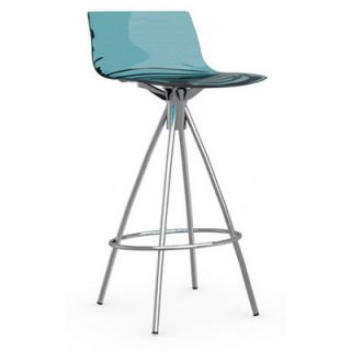 Calligaris LEau 26 Stool CS/1269_P Finish Chromed, Seat Color Transparent