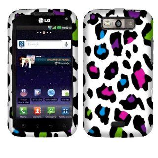 Snap On Hard Protector Cover Case For LG Connect 4G MS840   Colorful Leopard Cell Phones & Accessories