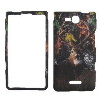 Camo ONE Leaf Buck Deer REAL TREE FACEPLATE PROTECTOR HARD RUBBERIZED CASE FOR LG OPTIMUS EXCEED VS840PP / LUCID 4G VS840 VERIZON PREPAID SNAP ON Cell Phones & Accessories