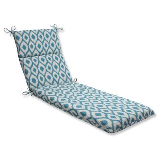 Pillow Perfect Chaise Lounge Cushion With Bella dura Shivali Turquoise/cream Fabric