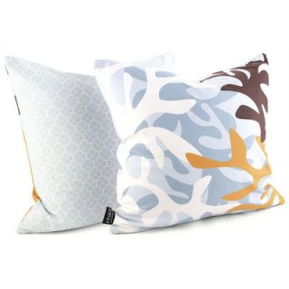 Inhabit Spa Reef Suede Throw Pillow REAQ Size 18 x 18, Color Aqua