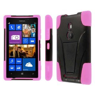 MPERO IMPACT X Series Kickstand Case for Nokia Lumia 925   Black / Hot Pink Cell Phones & Accessories