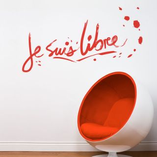 ADZif BlaBla Je suis libre Wall Decal T3138R Color Red