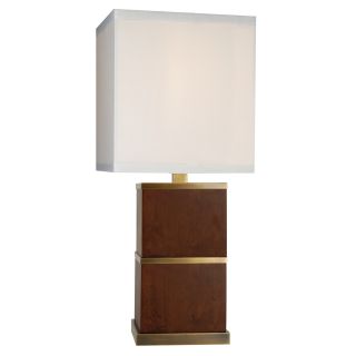 Doric 1 light Dark Walnut/ Brass Table Lamp