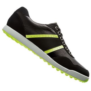 Footjoy Mens Contour Casual Spikeless Black/lime Golf Shoes