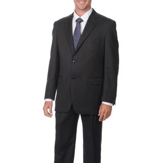 Jones New York Mens Trent 2 Button Solid Charcoal Suit
