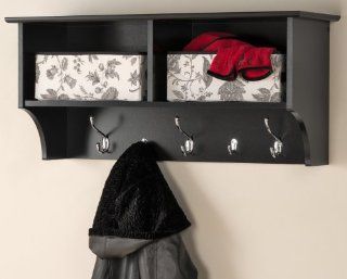 Prepac 36" Wide Hanging Entryway Shelf in Black   Coat Racks
