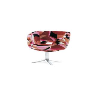 Cappellini Rive Droite Club Chair RD Material Pucci Cotton, Color Fushia/Or