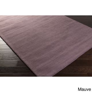 Surya Carpet, Inc. Hand loomed Tatum Solid Wool Area Rug (9 X 13) Pink Size 9 x 13