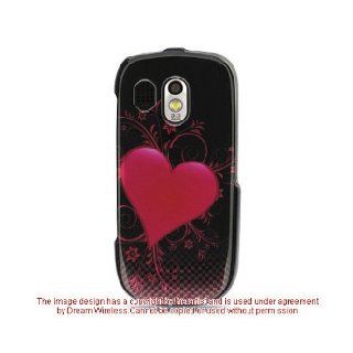 Black Pink Heart Checker Hard Cover Case for Samsung Caliber SCH R850 SCH R860 Cell Phones & Accessories