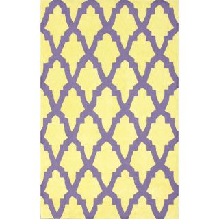 Nuloom Hand hooked Purple/ Yellow Wool blend Rug (5 X 8)