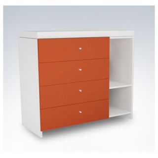 ducduc AJ 4 Drawer Changer AJ4DC FrSh W Dr Finish Orange