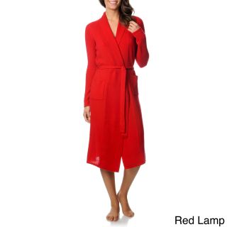 Ply Cashmere Ply Cashmere Womens Gift Boxed Solid Cashmere Robe Red Size S (4  6)