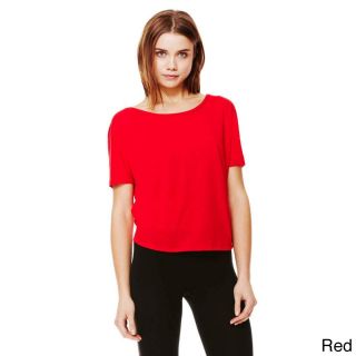 Los Angeles Pop Art Bella Womens Flowy Cutout Back T shirt Red Size S (4  6)