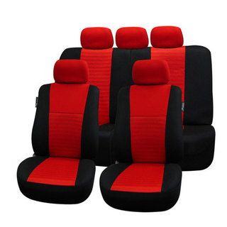 Fh Group Red Trendy Elegance Car Seat Covers (full Set)