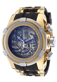 Invicta 14195  Watches,Mens Bolt Zeus Chrono Black Polyurethane 18K Gold Plated Steel, Fashion Invicta Quartz Watches