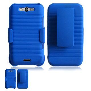 LG Connect 4G MS840 Blue Hardcore Case Holster Cell Phones & Accessories