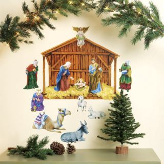 Wallies Nativity Vinyl Holiday Wall Mural 13506