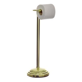 Polished Brass Pedestal Toilet Tissue Holder
