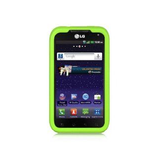 Green Soft Silicone Gel Skin Cover Case for LG Connect 4G MS840 Viper LS840 Cell Phones & Accessories