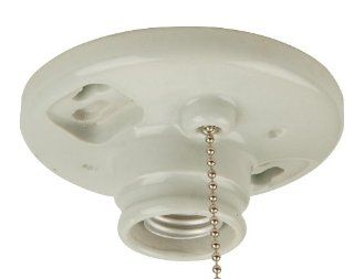 Craftmade Lighting K858 SO Keyless with Pull Chain Holder, White Finish   Chandeliers  