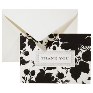 Anna Griffin Thank You Card Pack   Black Floral