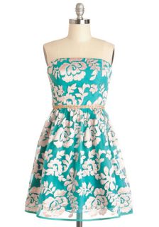 Champagne and Flowers Dress  Mod Retro Vintage Dresses