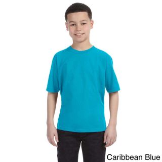 Anvil Anvil Youth Ringspun Cotton T shirt Blue Size L (14 16)
