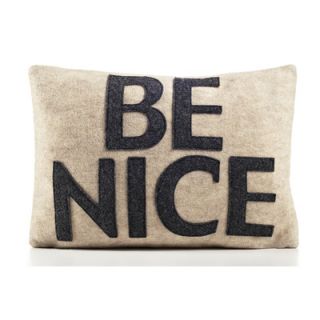 Alexandra Ferguson Be Nice Decorative Pillow BENICE 104 XX Color Oatmeal &