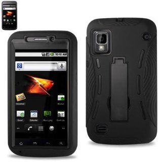 ZTE Warp N860 All Black 2in1 Hybrid Case W/Kickstand Function Cell Phones & Accessories