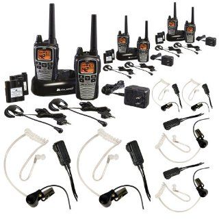 Midland GXT860VP4 42 Channel GMRS Two way Radio w/ 3 Radio Pairs & Transparent Headsets  Frs Two Way Radios 