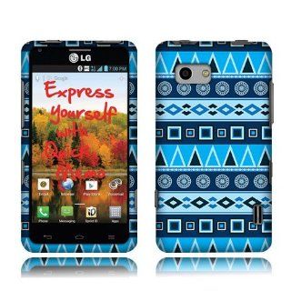 LG Mach LS860 Blue Aztec Glossy Cover Cell Phones & Accessories