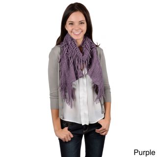 Journee Collection Womens Knit Fringe Scarf