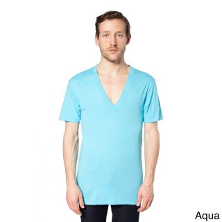 American Apparel Unisex Sheer Jersey Deep V neck T shirt