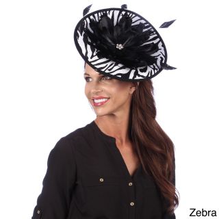 Swan Hat Swan Womens Sinamay Covered Velvet Fascinator With Feathers Black Size One Size Fits Most