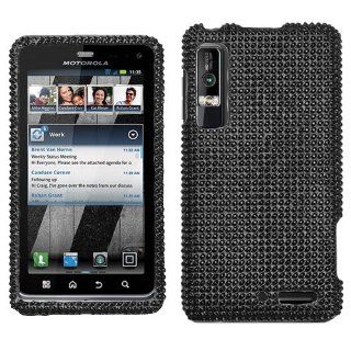 Asmyna MOTXT862HPCDMS003NP Luxurious Dazzling Diamante Case for Motorola Droid 3 XT862   1 Pack   Retail Packaging   Black Cell Phones & Accessories