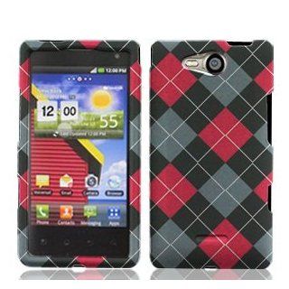 For Verizon LG Lucid 4G Vs840 Accessory   Color Agryle Hard Case Proctor Cover + Lf Stylus Pen Cell Phones & Accessories