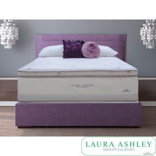 Laura Ashley Laura Ashley Lavender Euro Pillowtop Queen size Mattress And Foundation Set White Size Queen