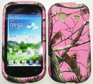 Samsung Character R640 PINK CAMO Camouflage realtree Rubberized Leather Feel Hard Case Cover Snap On Cell Phones & Accessories