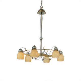 Zaneen Lighting Rimini Six Downward Light Chandelier in Vintage Gold Z6302VGO