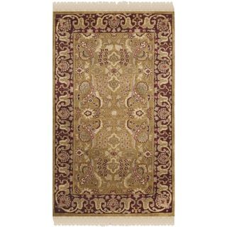Safavieh Hand knotted Dynasty Gold/ Red Wool Rug (3 X 5)