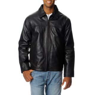 R&o R o Mens Leather Rugged Open Bottom Jacket Black Size S