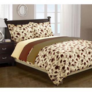 Elm Leaves Printed 3 piece Duvet Cover Set