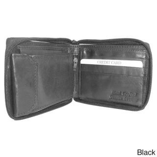 Kozmic Kozmic Leather Zipper Wallet Black Size Small