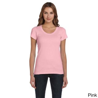 Bella Bella Womens Scoop Neck T shirt Pink Size XXL (18)