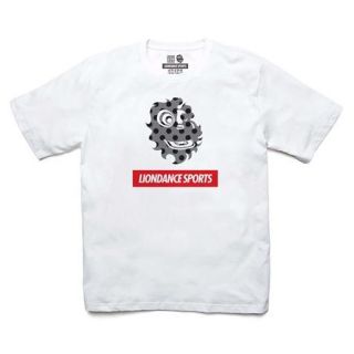 Basacc Basacc Unisex White/ Black Dot Lion Head T shirt Multi Size S