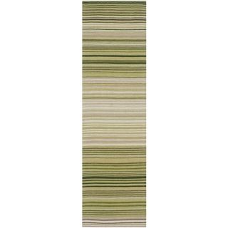 Safavieh Hand woven Marbella Green Wool Rug (23 X 8)
