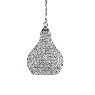 1 light Pear shaped Chrome/ Crystal Contemporary Chandelier