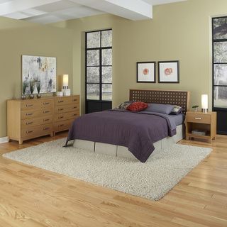 Home Styles Rave Full/ Queen Headboard/ Night Stand/ Chest Set Oak Size Queen