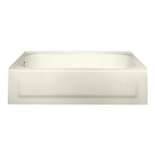 American Standard New Solar 60 in L x 30 in W x 16.625 in H Linen Enameled Steel Rectangular Skirted Bathtub with Left Hand Drain